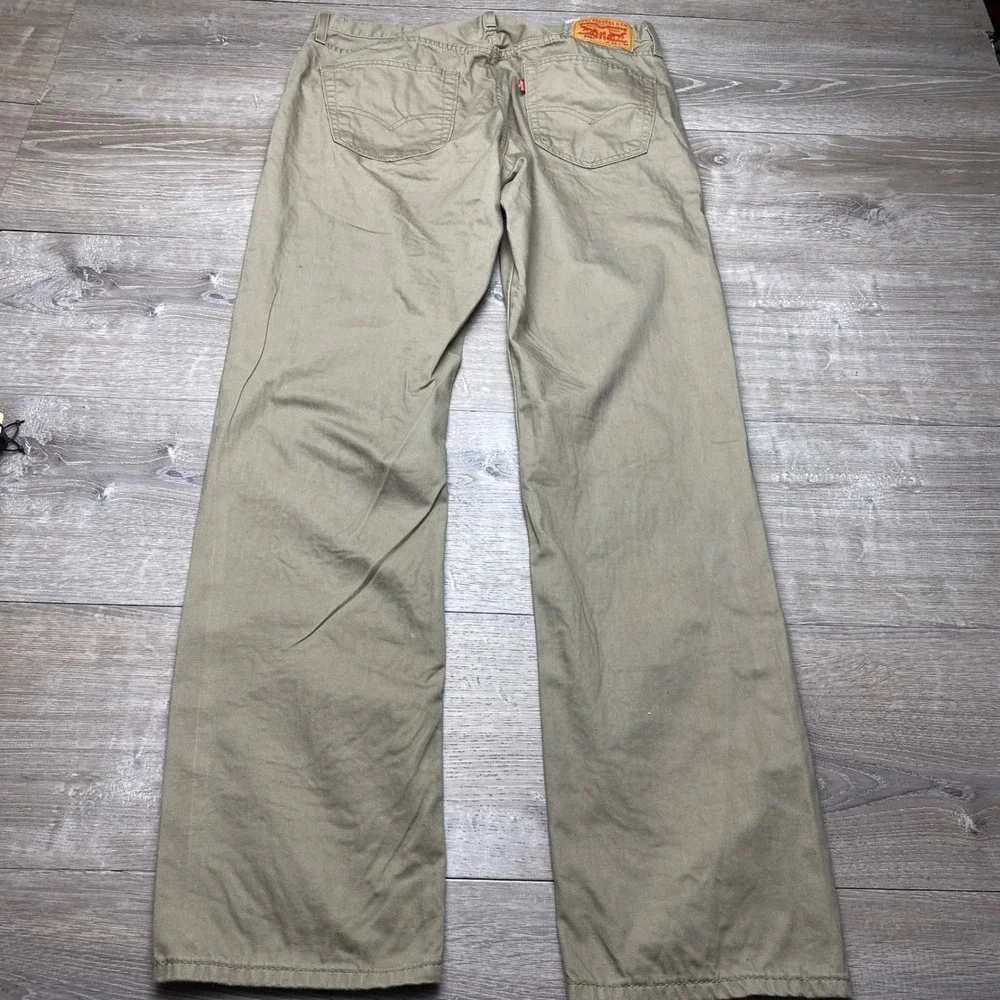 Levi's Pants 559 Mens 34x34 Khaki Tan Relaxed Straight Leg Cotton Twill Jeans